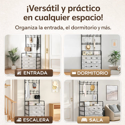 Zapatero 5 Niveles con Perchero - Antipolvo + Envío Gratis