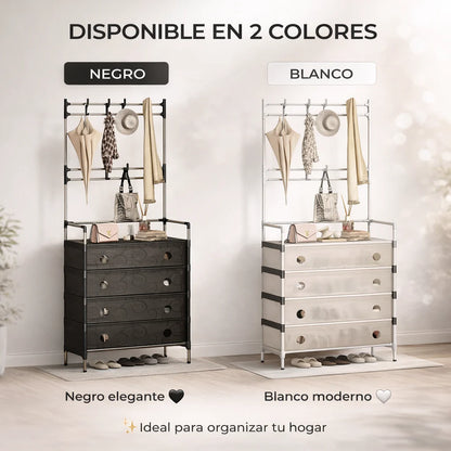 Zapatero 5 Niveles con Perchero - Antipolvo + Envío Gratis